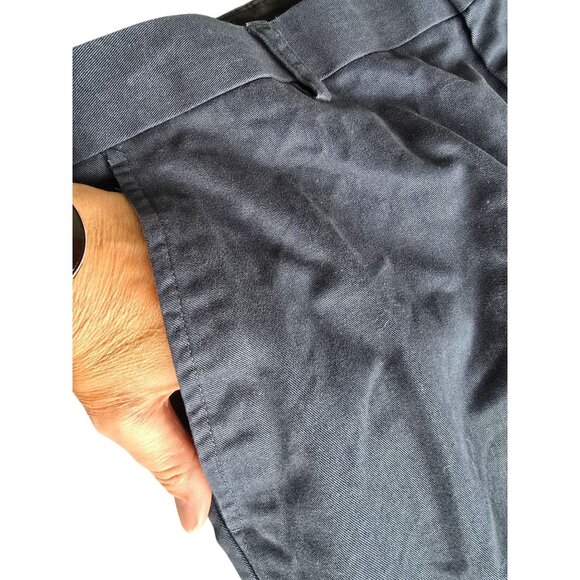 Mens Navy Croft & Barrow Pants 38x29 Cotton/Polyester Blend With Belt Loops & Po - Picture 7 of 10
